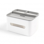 Tissue Paper Box with Storage Compartments Large Capacity Easy to Install Desktop Storage Organizer Remote Holder