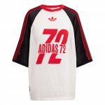Adidas Originals SS25 Spordipusa Lihtne L&uuml;hikeste Varrukatega Jalgpallis&auml;rk Naiste Topid Valge Must Helepunane KD2269 L