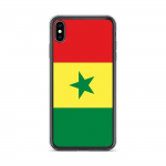 Coque iPhone &ndash; Drapeau S&eacute;n&eacute;gal &ndash; iPhone XS Max &ndash; Souple &ndash; Mitmev&auml;rviline &ndash; Vertikaalne