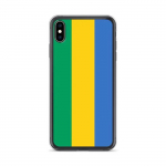 Coque iPhone - Drapeau Gabon - iPhone XS Max - Souple - Mitmev&auml;rviline - Vertikaalne