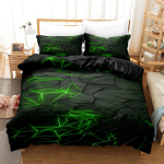 Geomeetriline voodipesukomplekt Mitmev&auml;rvilised Ebakorrap&auml;rased Mustrid Uus Lahe Must &Uuml;he-, Kahekohaline, Queen, King Suuruses Voodipesu Linane Komplekt Kodu Dekoor Eu Twin 135x200cm black