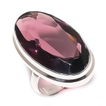 Amethyst Gemstone Handmade 925 Sterling Silver Jewelry Ring Size 6 l5t21
