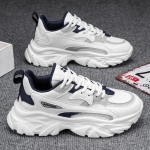 Meeste tossud Hingav v&otilde;rk Korea versioon Trendikad paksu tallaga Mugavad paeltega Meeste spordijalan&otilde;ud Zapatillas De Hombre 39 valge