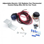 Reguleeritav Elektriline Radiaatoriventilaatori Termostaat 12 V Juhtimiss&uuml;steemi Relee ja Juhtmega Autodele ja Veoautodele