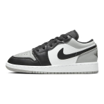 Air Jordan 1 Low GS Light Smoke Grey Laste tossud Must Valge 553560-052 35.5
