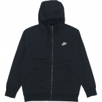 Nike Sportswear Club Fleece Tikitud Logoga Kapuutsiga Jakk Meeste &Uuml;ler&otilde;ivad Must BV2646-010 L