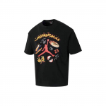 Jordan Ameerika retro t&auml;htede ja numbrite print Sport Casual Crew kaelusega l&uuml;hikeste varrukatega T-s&auml;rk meeste topsid, must HJ3965-010 XL