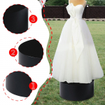 Display Mannequin on Base, 40 X 20 Cm , for Bridal Shop, Cylindrical Base Shoes And Bags, valge