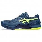 Asics Gel Resolution 9 2E Lai Mako Sinine Meeste Tennised Ohutus-Kollane 1041A376-404 42.5