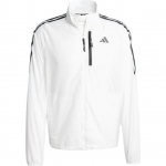 Adidas 3-Triipu Own The Run Kitsa l&otilde;ikega lukuga kraega mugav jakk Meeste jakk Valge JD7760 L
