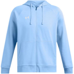 Under Armour Rival Fleece Kapuutsiga Mugav Vabaaja Fliis Pikkade Varrukatega Lukuga Kardigan Dressipluus Meeste dressipluus Horizon-Blue 1379767-465 XL