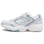 New Balance NB 452 Mugavad Mitmek&uuml;lgsed Paelkinnitusega V&otilde;rkplastikust S&uuml;nteetilisest Nahast Madalad Jooksukingad Naiste toss Valge Sinine WX452WO 35