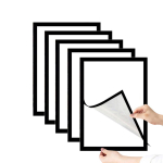 5 tk PVC magnetiline pildiraam, A4 dokumentide kuvapaneel, magnetiline postrikleebise raam, puurimiseta kaitsekate