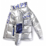 Meeste hiphop talvejope Graffiti kirjaga tr&uuml;kitud t&auml;navar&otilde;ivad vabaaja Harajuku jakid mantel Paks soe polsterdatud park 4XL must