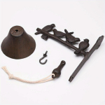 Rustikaalne Malmist Uksekell Neli V&auml;ikest Lindu Vintage Antiikne Retro Stiilis Dekoratsioon V&auml;ljaspool Maja Aeda