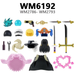 WM Blocks Anime Sarja Tellised Tegevuskujud Osade Komplekt Ehitusplokk M&auml;nguasjad Kingitus WM6187 WM6188 WM6189 WM6190 WM6191 WM6192 WM6193