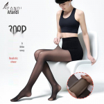 Women's Seamless Thermal Faux-Flesh Shaping Tights One Size