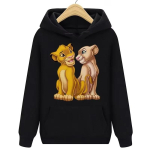Multikas L&otilde;vikuningas Simba Graafiline Tr&uuml;kitud Kapuutsiga Sviiter S&uuml;gisene Mood Kawaii Pullover Topp Meeste Vabaaja Pikkade Varrukatega Paarisdress 3XL brown
