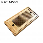 Hiina bambusest teealuse komplekt drenaaživee hoidla Kung fu teesahtlilaud leibkonna teelaud Teetuba laud 25*14*3,5cm