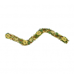 180CM Kunstlik j&otilde;ulup&auml;rg tuledega, simulatsioonlilled, holly marjad, punased pallid, kunstlik rotang, kaminasims, veranda, sise- ja v&auml;isdekoratsioon 180cm kuldne