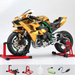 Suur 1:6 Kawasaki H2R Pihustusmetallist Valatud Mootorratta M&auml;nguasi K&auml;ivitatav D&uuml;naamiline Metallmudel Heli Valgus S&uuml;nnip&auml;evakingitus Hobi Kogumine kuld