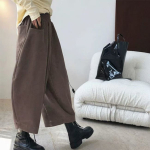 Laia s&auml;&auml;rega Haren P&uuml;ksid Naiste vintage vabad mitmek&uuml;lgsed vabaaja p&uuml;ksid M kohv