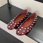 Mood Luksus Mood Metallnitidega Naiste Korterid Slip-on Kingad Naiste Madalad Jalan&otilde;ud &Uuml;mar Nina Daamide Korterid Suur Suurus 43 39 veinipunane v&auml;rv