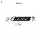 3D stiiliga metallist N Line logo v&auml;lispinna embleem tagaluugi pagasiruumi poritiiva embleem kleebised i20 i30 Sonata Kona Elantra Tuson 1