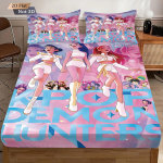 3 tk K-Pop deemonik&uuml;tid Prinditud ilma kummipaelata sobiv lina komplekt Mitu suurust Pehme voodikate Magamistoa voodipesu Dekoratsioon Masinpestav 90x191cm