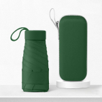 Mini Kokkupandav vihmavari UV-kaitse Mini P&auml;ikesevari topeltkasutusega kaasaskantav karp p&auml;ikesevarju vihmavari hoidmiseks Mini vihmavari zwq