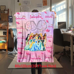 Disney printsessi teemaline tekk &Uuml;lipehme armaste koomiksitegelaste piltidega Mugav pere reisimiseks diivanid voodid kingitus printsessi f&auml;nnidele 30x40in