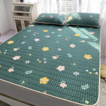 Lilled Lateks Suvine Matt Komplekt Jahutav Tunne Voodipadi ja Padjap&uuml;&uuml;r K&uuml;lm Magamiseks Voodimatt Suveks Hingav Kokkupandav Jahe Matt 90x200cm 2 pcs set