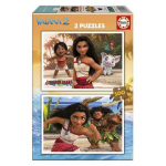 Puzzle - Vaiana 2 - 2x100 pi&egrave;ces - Multicolore - 40x28 cm