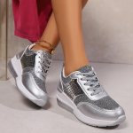 Naiste kaldega kontsaga platvorm tossud suur suurus hingavad litrid &uuml;mar nina paeltega kevad ja s&uuml;gis vabaaja tossud 42EU/CN43 h&otilde;be