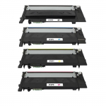 Cartouche de toner &agrave; rendement standard de 4 pi&egrave;ces Compatible Samsung CLT-404S un de chaque noir cyan jaune magenta
