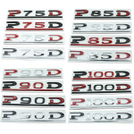 Auto 3D metallist P75D P85D P90D P100D logokleebiste kleebis Tesla Model 3 XSY pagasiruumi kirjade embleemi m&auml;rgi kleebised P75D-A
