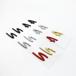 1pcs 4 S ABS New Car logo Fender side sticker Rear Bumper tail door trunk sticker car rear Emblem sticker styling Accessories Red S