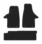 Dywaniki samochodowe welurowe do: VW Transporter T5 dostawczy, 2 rzędy (2003-2015) anthra