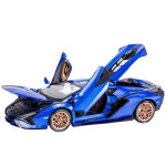 1/18 Lamborghini SIAN FKP37 Autopresentatsioon Metallist Valatud Poiste M&auml;nguasi Superauto K&otilde;rge Simulatsioon 4 Ust Avanevad Kogud Laste M&auml;nguasi sinine