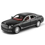 1/24 Bentley Mulsanne Sulamist Auto Valatud Mudelid ja M&auml;nguautod Autode Mudel Heli ja Valgusega T&otilde;mmatav Auto M&auml;nguasjad Kingitused must