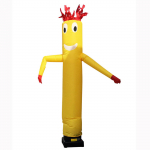 Reklaamt&auml;ispuhutav nukk, kollane t&auml;ispuhutav tantsiv figuur, j&otilde;ulu- ja Halloweeni poe peodekoratsioonim&auml;rk kollane