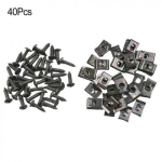 Reliable Fasteners for Automotive Modifications U shaped Clips and Screws gray