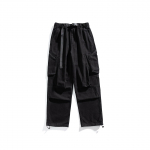 Jaapani Streetwear K&otilde;rge Kvaliteediga Pika Kiuduga Puuvillane Twill Cargo P&uuml;ksid Meestele Harajuku Suur Suurus Vabaaja T&ouml;&ouml; P&uuml;ksid Kottis P&uuml;ksid S must