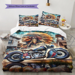 India Chiel Mootori Muster Voodipesu Tekikott Komplekt Tekikott Padjap&uuml;&uuml;r Kodu Kaunistus Kingitus (1 * tekikott + 2 * padjap&uuml;&uuml;ri, ilma s&uuml;damikuta) 135x200cm