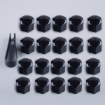 Black 20pcs 22mm Wheel Lug Nut Bolt Cover Cap Protector Fit for Land Rover Range Rover Sport Vauxhall ignia Buick Regal