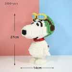 Multikategelane Snoopy ehitusklotsid Laste kokkupandavad m&auml;nguasjad V&auml;ikeste osakestega klotsid DIY mudel Lauakaunistus Laste kingitus