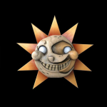 Turvarikkumise mask P&auml;ike Kuu P&auml;ikesek&uuml;llus Cosplay maskid Halloweeni rekvisiidid Luksuslik latekskiiver t&auml;iskasvanutele K&otilde;rge kvaliteet kollane