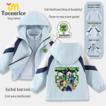 Minecraft Laste Keskmine/Suur Multikakujuline Tuulejope: 3-in-1 S&uuml;gis/Talvine Softshell-jakk 150 cm