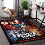Stranger Things Aasta 2026  : Ametlik kogumisv&auml;ljaanne Kontorimatt Kodu kaunistus Kontori vaibad LB148 80cm by 120cm