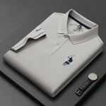 Trend Hub Luksuslik tikand Meeste polos&auml;rk &Otilde;huke hingav 100% puuvill Must Tumesinine Rev&auml;&auml;r L&uuml;hikeste varrukatega topid Br&auml;ndi riided 48